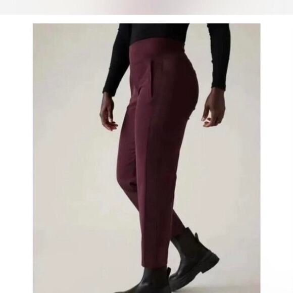 Athleta Pants - Athleta burgundy high waisted leggings with